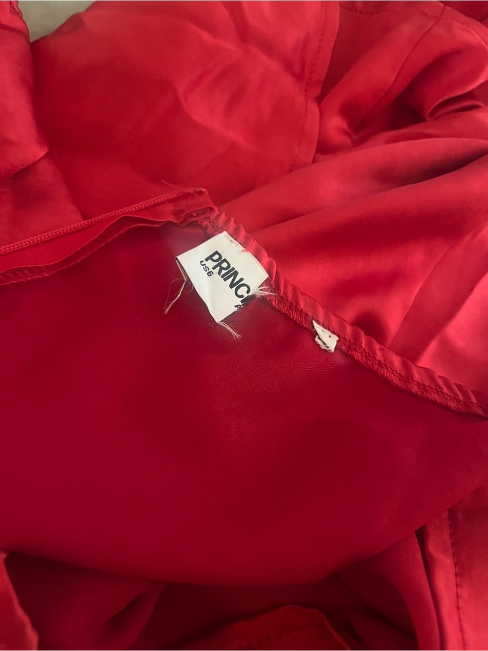 Princess Polly Lanier  Red Satin Halter Mini Dress - Picture 7 of 7